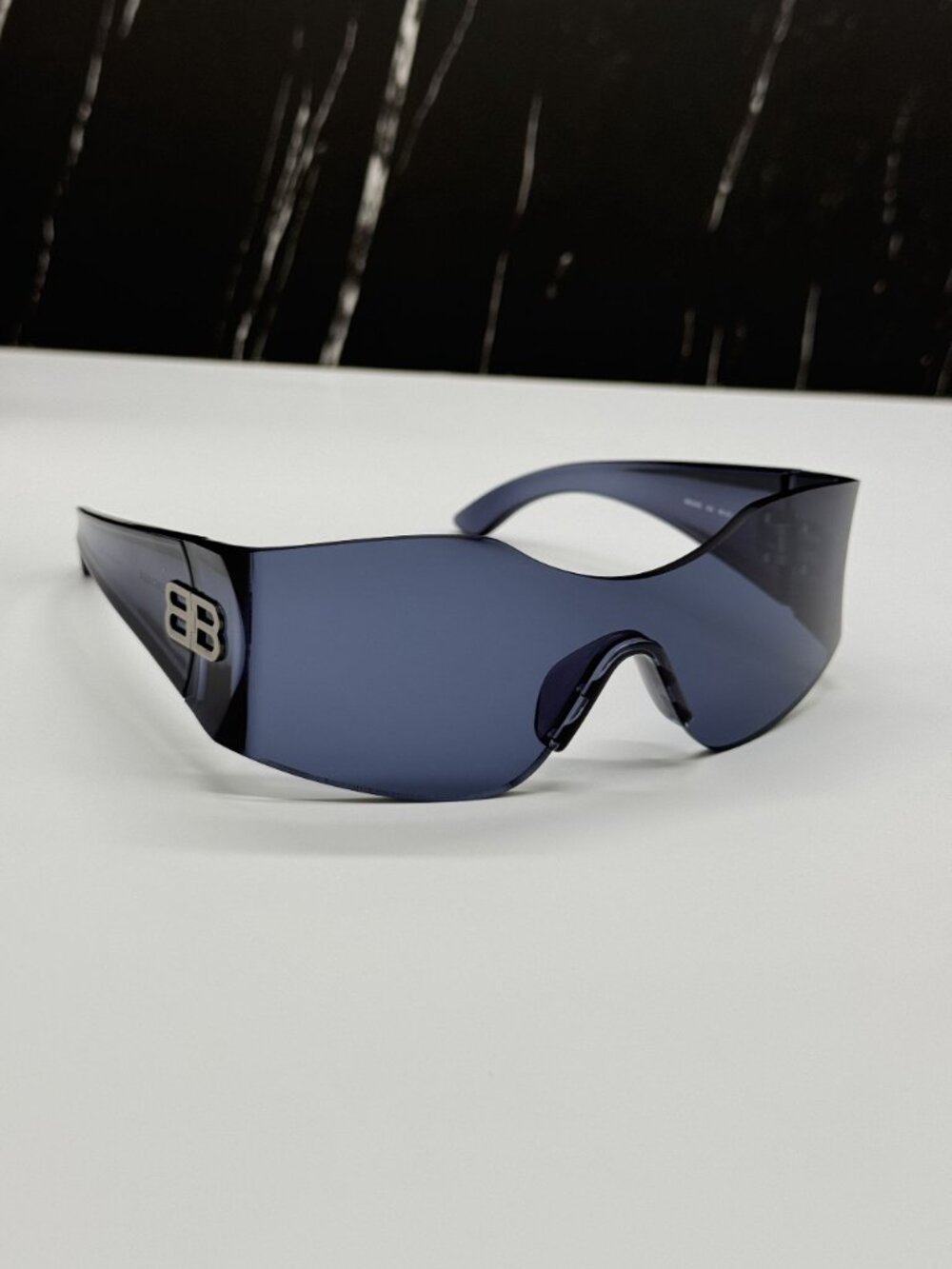 NEW BALENCIAGA BB0292S 002 BLUE UNISEX GEOMETRIC SUNGLASSES BALENCIAGA EYEWEAR - Picture 6 of 12